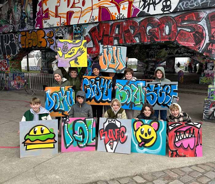 Een plezant graffiti kinderpartijtje Antwerpen