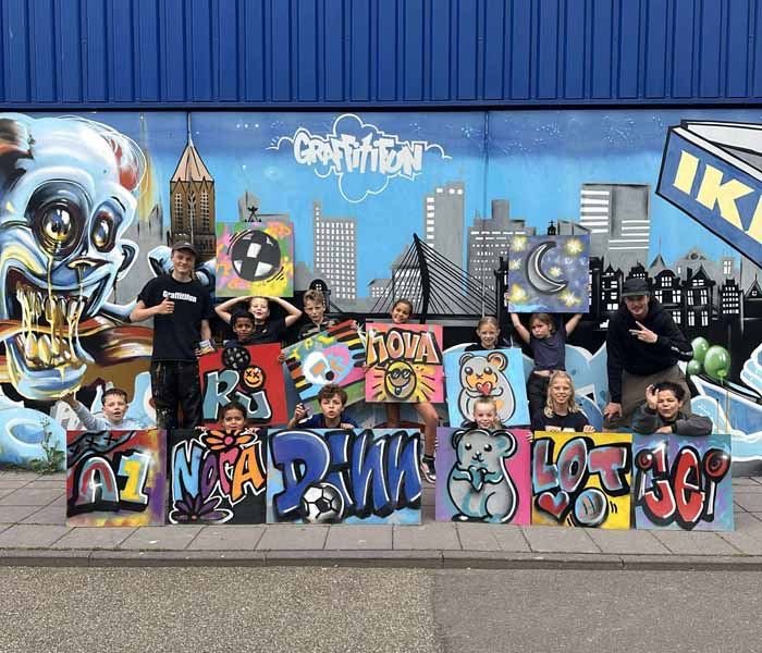 Graffiti feestjes en graffiti workshops