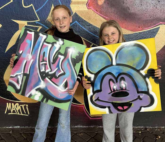 Graffiti kinderfeestjes en workshops streetart